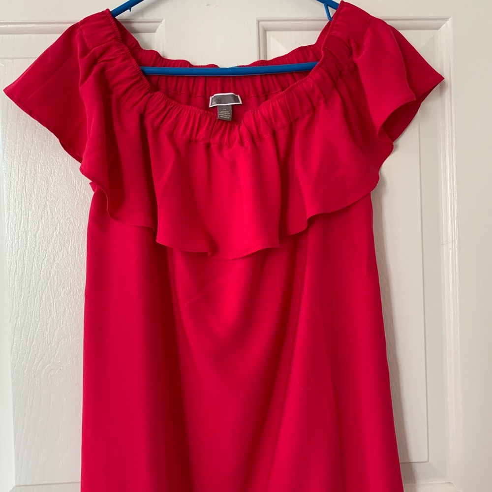 Off the shoulder hot pink fuscia dress size XS